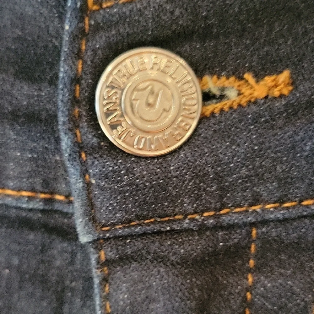 True Religion Ricky Flap Pocket Blue Relaxed Straight Jeans Classic Style